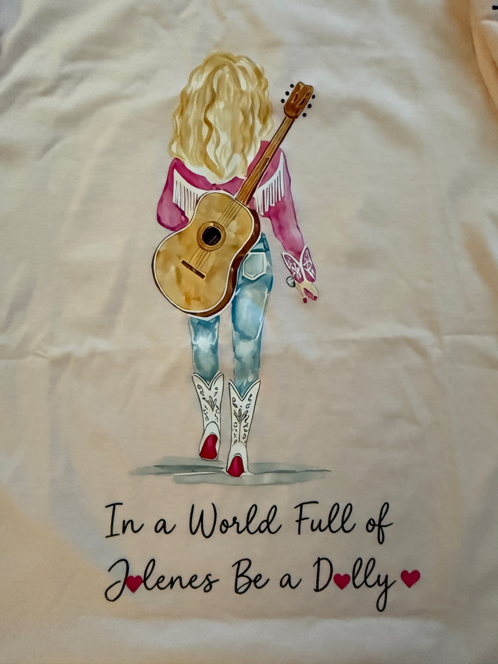 Home Wall Art Print - Pink, Blue, Gold Guitar Cowboy Illustration